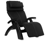 Perfect Chair Human Touch PC-420 Classic Manual Plus Series 2 Black Matte Wood Base Zero-Gravity Recliner - Black SoftHyde Vinyl Perfect Chair
