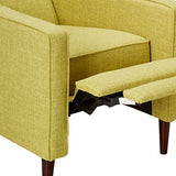 Christopher Knight Home Mervynn Mid-Century Modern Fabric Recliner, polyester, Muted Green / Dark Espresso Christopher Knight Home