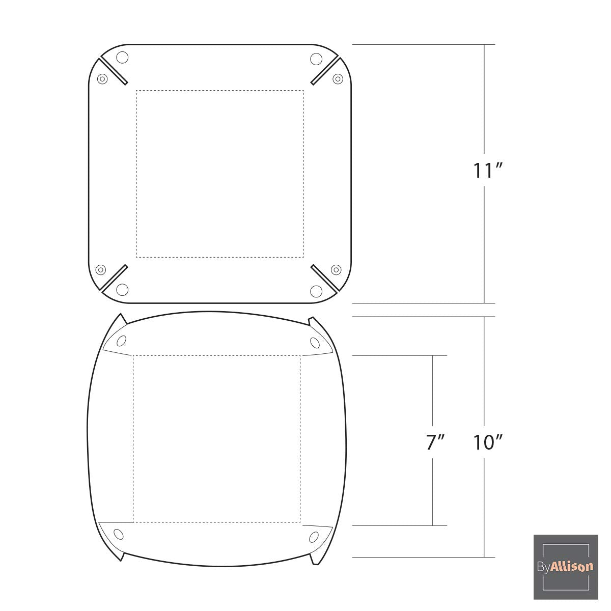 ByAllison Jigsaw Puzzle Sorting Trays 8 Pieces Stackable Large Trays ByAllison