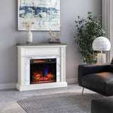 duraflame® Wall Mantel Electric Fireplace, Bright White Duraflame