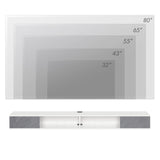 WAMPAT Floating 70 inch TV Stand with Blue LED Lights, Entertainment Center Media Console, Wall Mounted Shelf Media Console Cabinet with Storage for 65/70/75 inch TVs, White&Grey WAMPAT