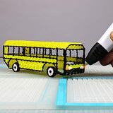 3D Pen Paper Stencils for Flower Pot, Pen Holder, School Bus, Bird House, Bicycle - Compatible with 3Dmate Base 3D Pen (Mat Not Included) 3Dmate