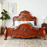 Acme Dresden Wooden King Panel Bed in Cherry Oak ACME Furniture
