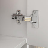 FAMAPY Armoire Wardrobe with Mirror & 2 Drawers, 2-Door Wardrobe with Shelves & Hanging Rod, Gold Metal Handles, for Cloakroom Bedroom White (31.5”W x 18.9”D x 72”H) FAMAPY