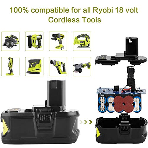 Fancy Buying Upgrade 18V 6.0Ah P108 Battery Replacement for Ryobi 18 Volt Battery Lithium P102 P103 P104 P105 P107 P109 P122,Battery for Ryobi ONE+ Cordless Drill Tool (2Pack) Fancy Buying