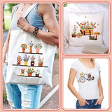 Kigley 5 Sets Embroidery Starter Kit for Adults Plant Lover Gifts for Women Beginners Flower Embroidery Shop Pattern Cross Stitch Set Flower Needlepoint Kits