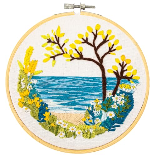DIAMOND DOTZ Kits - Embroidery Wild Ocean: Dive into Creativity with This Embroidery Kit, Perfect Embroidery Kit for Beginners and Embroidery Kits for Adults