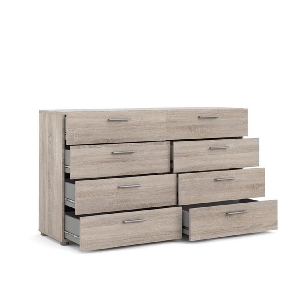 Tvilum 8 Drawer Double Dresser,Truffle Tvilum