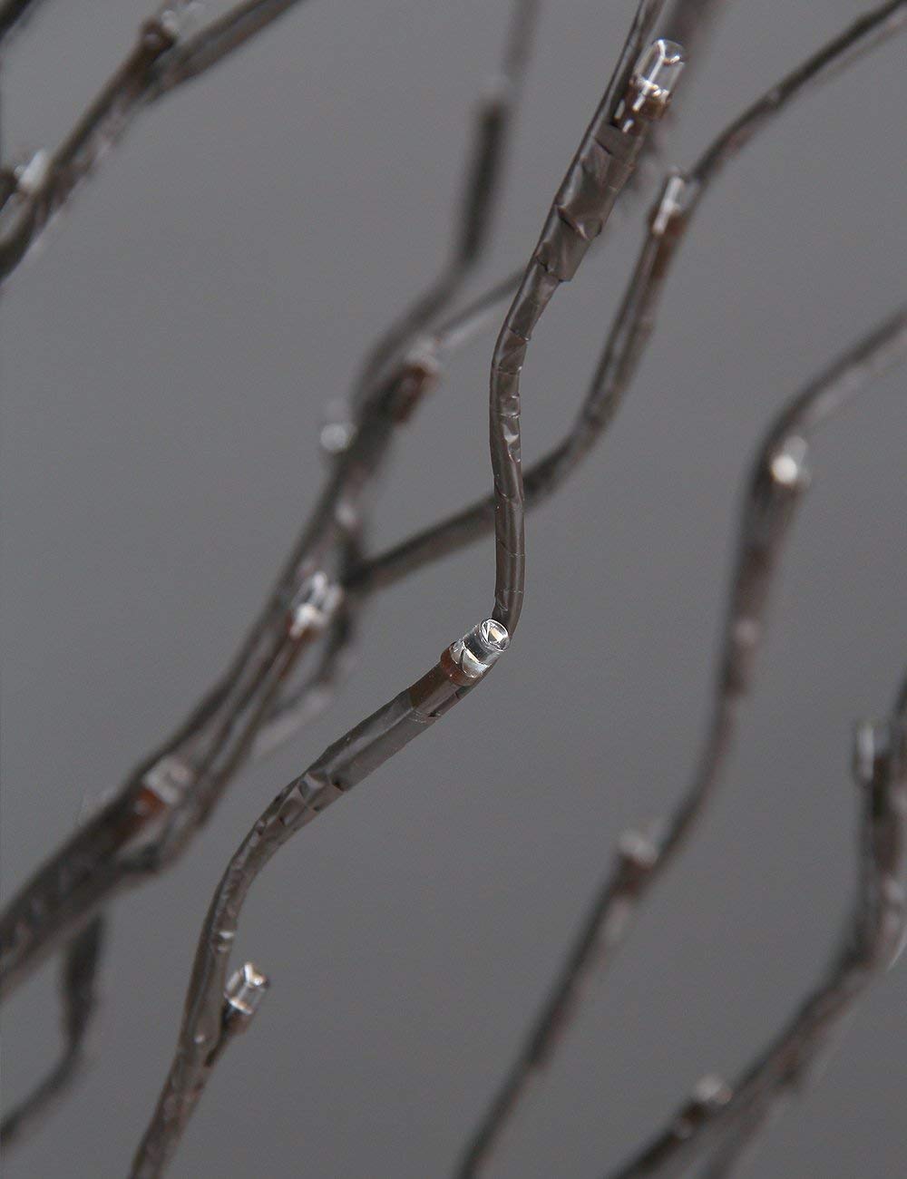 LIGHTSHARE 5FT 200L Lighted Star Light Tree,Warm White, Brown Branch Decoration Light,Home/Festival/Party/Christmas,Indoor and Outdoor Use LIGHTSHARE