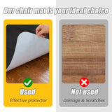 Sycoodeal Office Chair Mat for Hardwood Floor,Office Computer Gaming Chair Mat for Tile Floor,Large Floor Protector Rug,Anti-Slip,Easy to Clean,Pure Black(48"x36") Sycoodeal