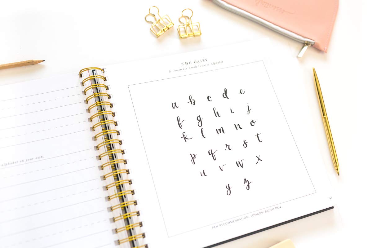 Pretty Simple Lettering: A Step-by-Step Hand Lettering and Modern Calligraphy Workbook for Beginners (Premium Spiral-Bound Hardcover) Paper Peony Press