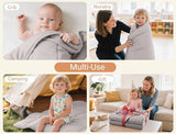 ZPECC Toddler Bedding Set - 4 Piece Hypoallergenic Baby Crib Bedding Set for Boys and Girls, Includes Toddler Comforter, Flat Sheet, Fitted Sheet and Pillowcase, Ashes of Roses ZPECC