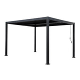 LVUYOYO Outdoor Louvered Pergola 10' x 13', Aluminum Patio Pergola with Adjustable Roof, Sun Shade Shelter Metal Gazebo for Backyard, Garden, Deck(Black) LVUYOYO