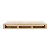 Modern Ember Monti 72 Inch Fireplace Wood Mantel Shelf with Fluted “Reed” Details in Whitewash | Natural White Oak Wood | Stained Finish | DIY Mounting Hardware Included | 72" W x 6" H x 8" D Modern Ember