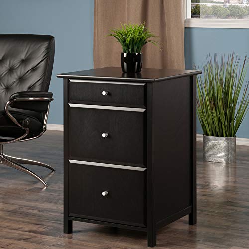 Winsome Delta File Cabinet Black Home Office - WoodArtSupply