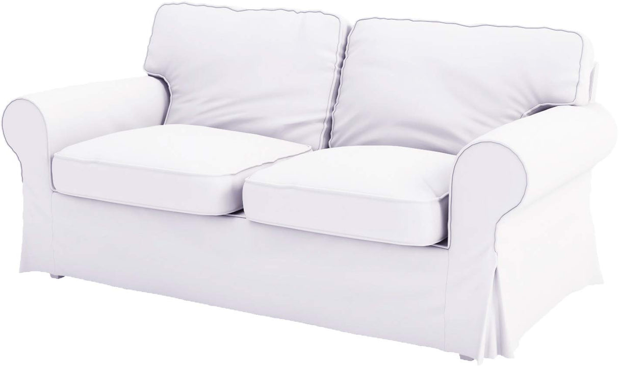 Cotton Ektorp Loveseat Cover Replacement is Made Compatible for IKEA Ektorp Loveseat Sofa Slipcover(White Loveseat) Custom Slipcover Replacement