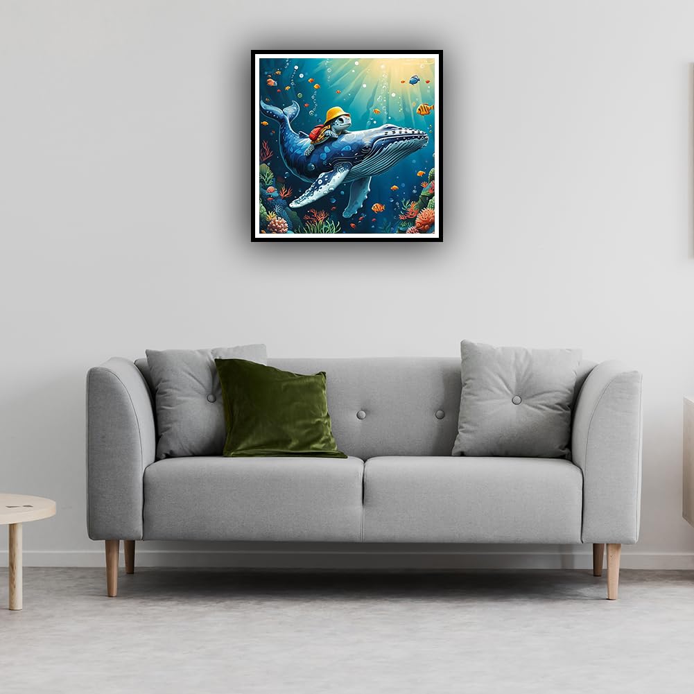 hill froeistung Sea Turtle Diamond Art Painting Kits for Adults,Whale Diamond Art for Beginners, 5D DIY Full Drill Round Gem Art Craft Home Wall Decor Gift 12x12 inch hill froeistung