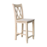 International Concepts 24-Inch Double X Stool, Unfinished IC International Concepts