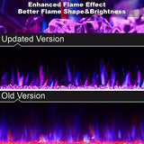 60" Electric Fireplace in-Wall Recessed and Wall Mounted 1500W Fireplace Heater and Linear Fireplace with Timer/Multicolor Flames/Touch Screen/Remote Control Xbeauty