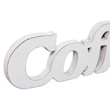 Sintosin Rustic Distressed White Coffee Sign for Tabletop 14", Wall Hanging Coffee Bar Sign Kitchen Decor, Farmhouse Coffee Signs for Coffee Bar, Coffee Wood Signs for Home Decor Shelf Christmas Sintosin