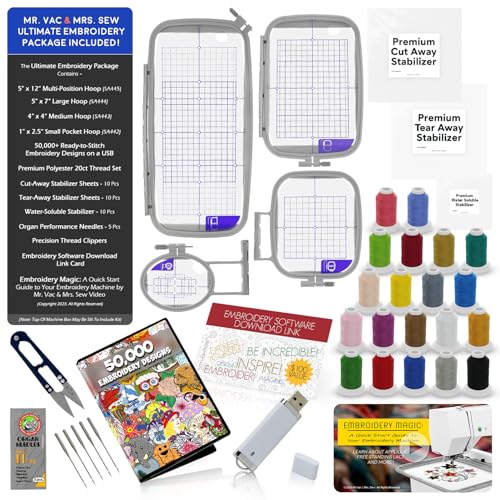 Brother SE2000 Sewing and Embroidery Machine Bundle - 5" x 7" Field, Cuts Jump Stitches, Wireless LAN, Includes 4 Hoops, 20 Premium Threads, Stabilizer Sheets, 50,000+ Designs, Accessories & More