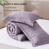 Bedsure King Size Comforter Set - Dark Red King Comforter Set, Soft Bedding for All Seasons, Cationic Dyed Bedding Set, 3 Pieces, 1 Comforter (104"x90") and 2 Pillow Shams (20"x36"+2") Bedsure
