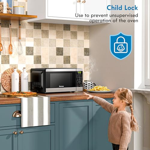 Kenmore KMCMV207S2-07 Countertop Microwave 6 Auto-Preset Menus, Child Lock, Defrost & Express Cooking Features, 0.7 Cu Ft, Stainless Steel Kenmore