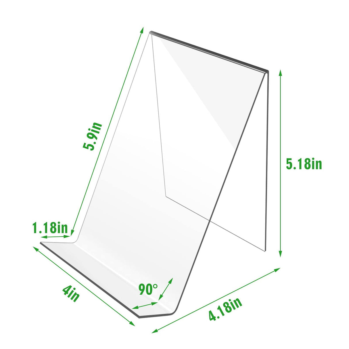 trophable 12PACK Acrylic Book Stand, 4x5 Inch Clear Book Display Easel Clear Acrylic Holder for Displaying Picture，Notebooks,Music Sheets Artworks,CDs trophable