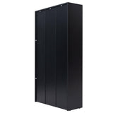 Stary 5 Shelf Black Bookcase 60 inch Tall Wood Bookshelf for Bedroom STARY
