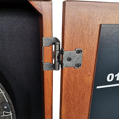 Hathaway Farmington Dartboard and Cabinet Set - Includes 18-in Dartboard, Steel-Tip Darts, Chalk Scoreboards - Perfect for Family Game Rooms, Basements, Home Bars, Walnut Hathaway