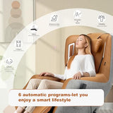COLAMY Zero-Gravity Massage Chair | Massage and Leisure Dual-Use Chair,360° Swivel,Heat, Low-Noise 3D Bluetooth Speaker | Living Room（Brown COLAMY