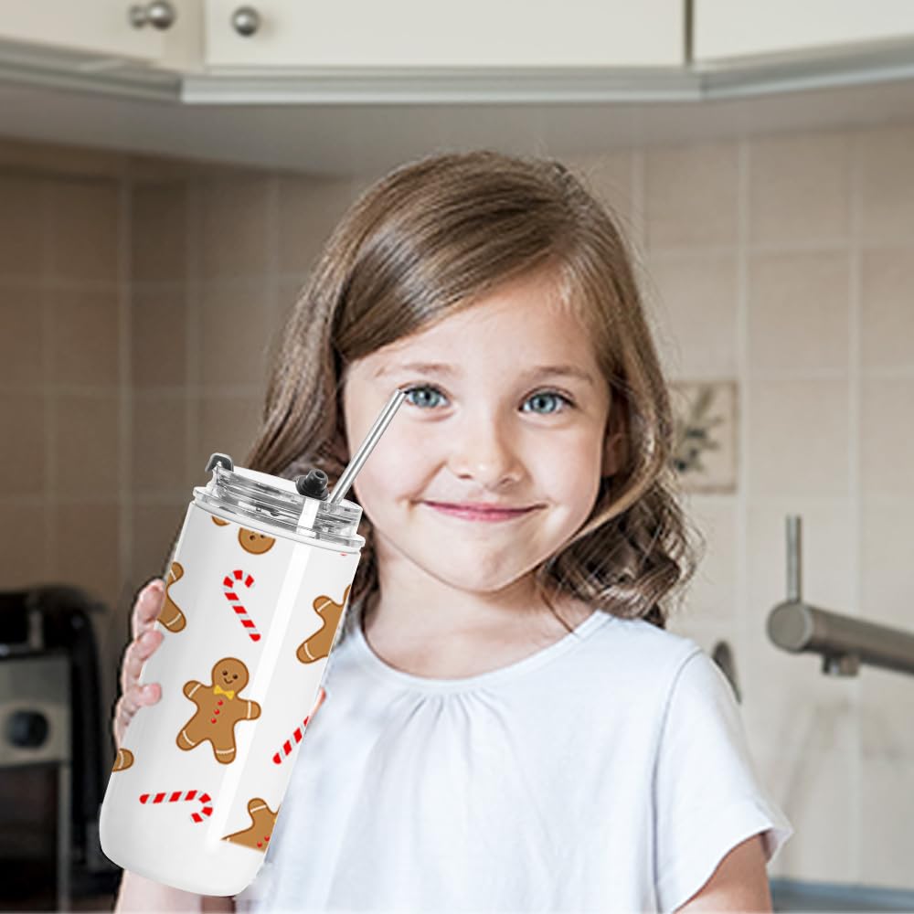 PYD Life 8 Pack Sublimation Kids Tumblers Blanks Bulk 17 OZ White Stainless Steel with Lid and Metal Straw for Tumbler Heat Press Sublimation Oven Print PYD Life