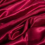 Fitted Sheet Full XL Burgundy - Satin Silk Soft And Comfortable - Wrinkle, Fade, Stain Resistant - 18" Deep Pocket - 1 Single Fitted Bottom Sheet Only - Easy Care (Full XL, Burgundy) Good Night Bedding