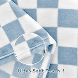 Yurhap Checkered Baby Blanket Fleece Baby Blankets for Boys, Ultra Soft Cozy Fluffy Infant Toddler Newborn Receiving Blankets for Crib Stroller, 30''x40'', Blue Yurhap