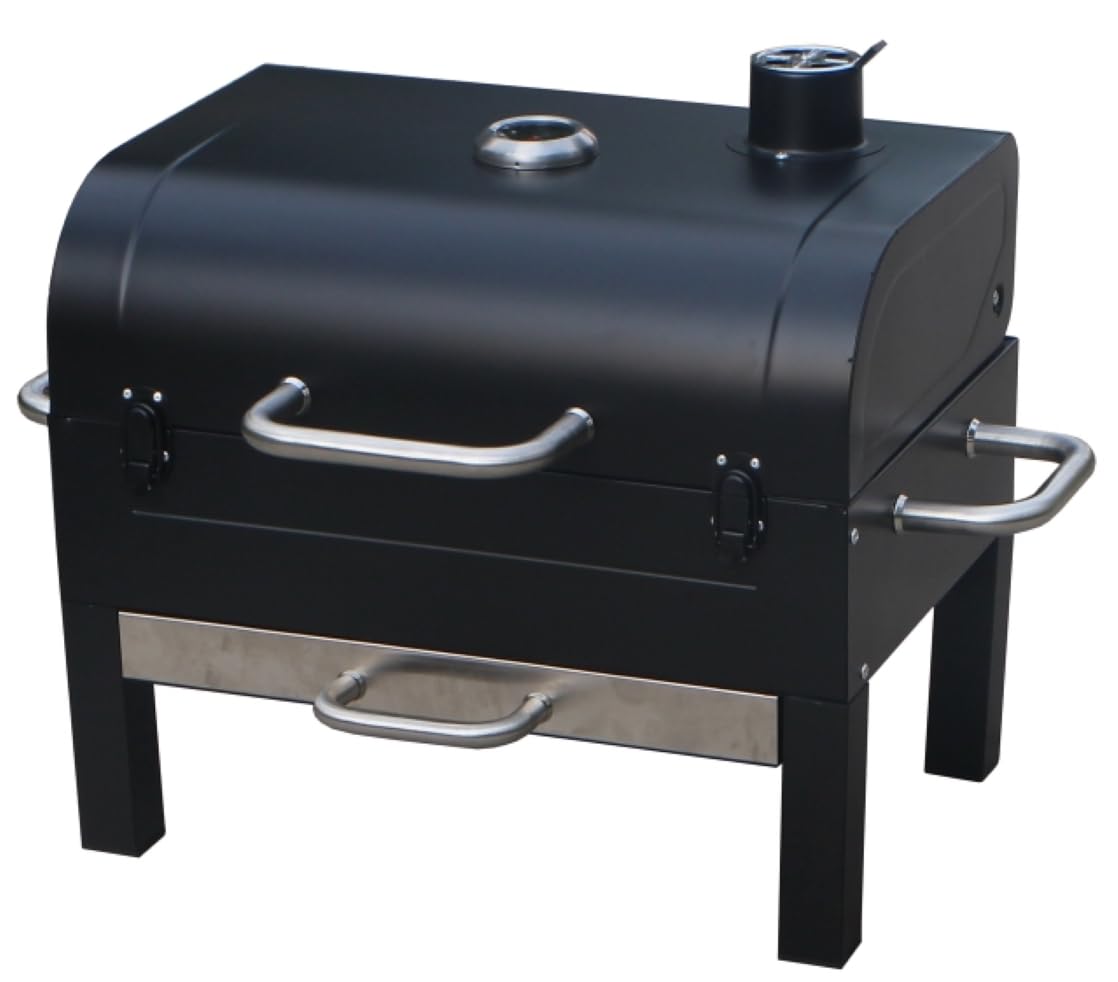 GasOne Portable Charcoal Grill – 18-inch Tabletop Charcoal Grill with Side Handles and Lid – Compact BBQ Charcoal Grill for Picnic, Tailgate, Travel – 2-Tiered Outdoor Charcoal Grill