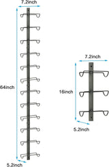 2 Pack 12 Bottle Wall Wine Rack for 24 Wine Bottles, DIY Detachable Wall Mount Wine Rack, Wine Storage Organizer Display Holder Used As One or Four, for Kitchen, Dining Room, Bar, Wine Cellar Sonyabecca