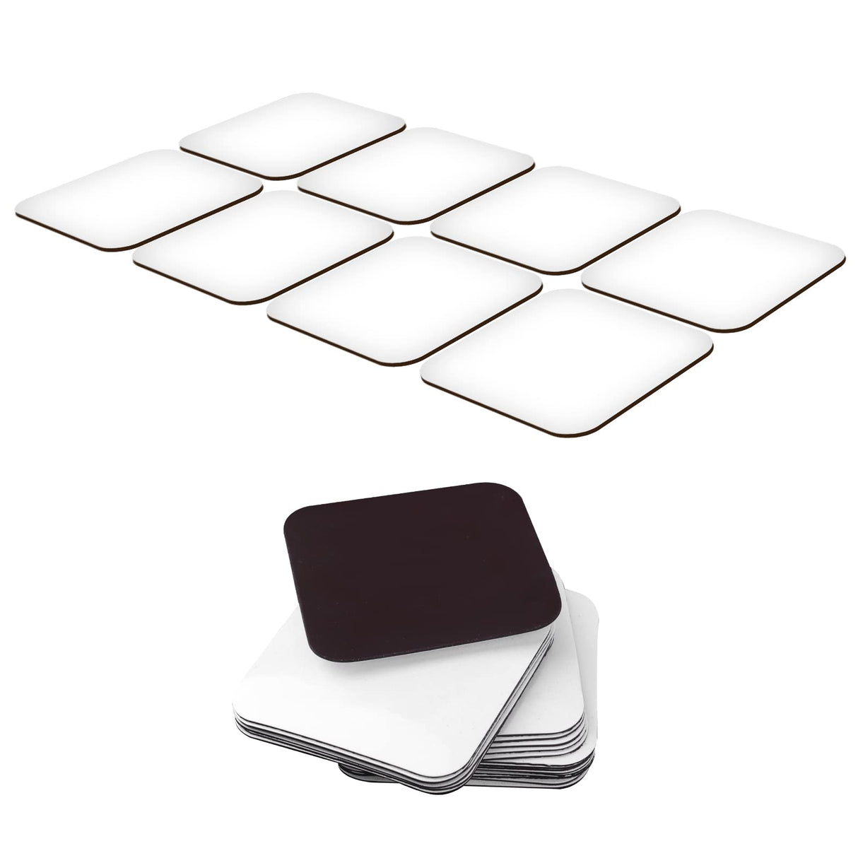 SAVITA 24pcs Sublimation Fridge Magnets, 2x2inch Sublimation Magnet Blanks Bulk Square Refrigerator Magnets for Home Kitchen Office Whiteboard Decoration SAVITA