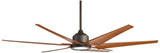 Casa Vieja 72" Power Hawk Modern Large Indoor Outdoor Ceiling Fan with Light LED Remote Control Oil Rubbed Bronze Painted Wood Damp Rated for Patio Exterior Roof House Porch Gazebo Garage Barn Casa Vieja