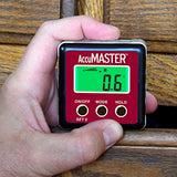 Calculated Industries 7434 AccuMASTER 2-in 1 Magnetic Digital Level and Angle Finder Certified IP54 Dust and Water Resistant,Red Brick Maroon Calculated Industries