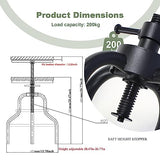 Diwhy Industrial Vintage Bar Stool,Kitchen Counter Height Adjustable Screw Stool,Swivel Bar Stool,Metal Wood Stool,27 Inch,Fully Welded Set of 2 Diwhy