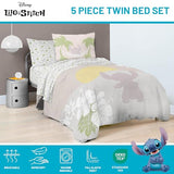 Jay Franco Disney Lilo and Stitch Twin Size Comforter Set - 5 Piece Bedding Includes Sheet Set & Pillow Covers - Super Soft Cozy Bedding Jay Franco