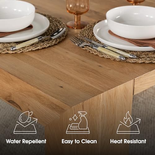 Transformer Table - Solid Wood Extendable Dining Table, Seats 2-12, Expandable Dining Room Table, Space-Saving Furniture, Expandable Dining Furniture, Natural (Table Only) Transformer Table