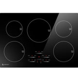 30 Inch10600W Induction Cooktop,AMZCHEF 9 Levels Electric Cooktop with 5 BOOST Burners,Bulid-in Induction Cooktop Control by Slide Touchscreen,Child Safety Lock,Independent Timer,No plug,240V amzchef