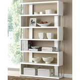 Baxton Studio Barnes 75.5-inch H 6-Shelf Bookcase, White (97-4834-HiT) Baxton Studio