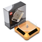 FASTTOBUY Solar Display Stand Turntable, Double Used Rotating Display for UV Resin Curing Light LCD/SLA/DLP 3D Printer Solar Power Jewelry Spinner Watch Hobby Collection Shelf FASTTOBUY