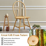 Giantex Set of 2 Windsor Chairs, Wood Dining Chairs, French Country Armless Spindle Back Dining Chairs, Farmhouse Kitchen Dining Room Chairs, Oak Giantex