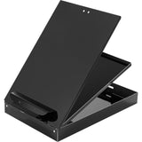 Janlaugh 1 Pieces Metal Storage Clipboard Letter Size Heavy Duty Aluminum Clip Board 14'' x 9.06'' x 2.95'' Contractor Clipboard Dual Storage Form Holder Paper Holder with High Capacity Clip Janlaugh