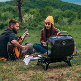 Royal Gourmet GT2005 2-Burner Portable Propane Gas Grill with Foldable Side Tables & Foldable Support Legs, Tabletop Gas Grill with Warming Rack for for Outdoor Cooking & Grilling, Black Royal Gourmet