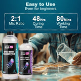 LET'S RESIN EPOXY RESIN Deep Pour Epoxy Resin, 51OZ 2-4 inch Clear Epoxy Resin Kit,Bubble Free Low Odor 2:1 Low Viscosity Casting for River Table,Wood,Flower Preservation, Art Crafts LET'S RESIN EPOXY RESIN