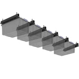 Fixirons 6 Pack Overhead Storage Bin Rack, Ceiling Racks for Utility Bins Organization, Heavy Duty Rack Ceiling Garage Storage for Supports Most Bins Container (for 5 Bins, Bins are not included) Fixirons